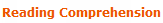 Reading Comprehension