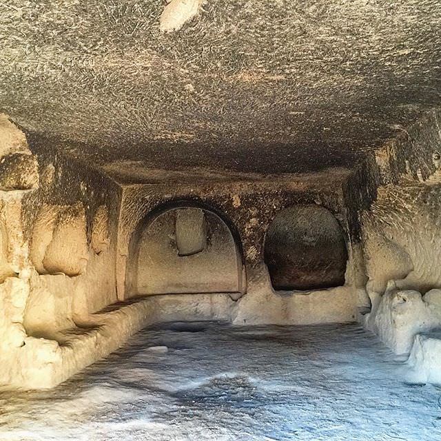 This #cave in #Cappadocia #capadokya used to be a family's #living-room #turkey #turkiye #natural #formations